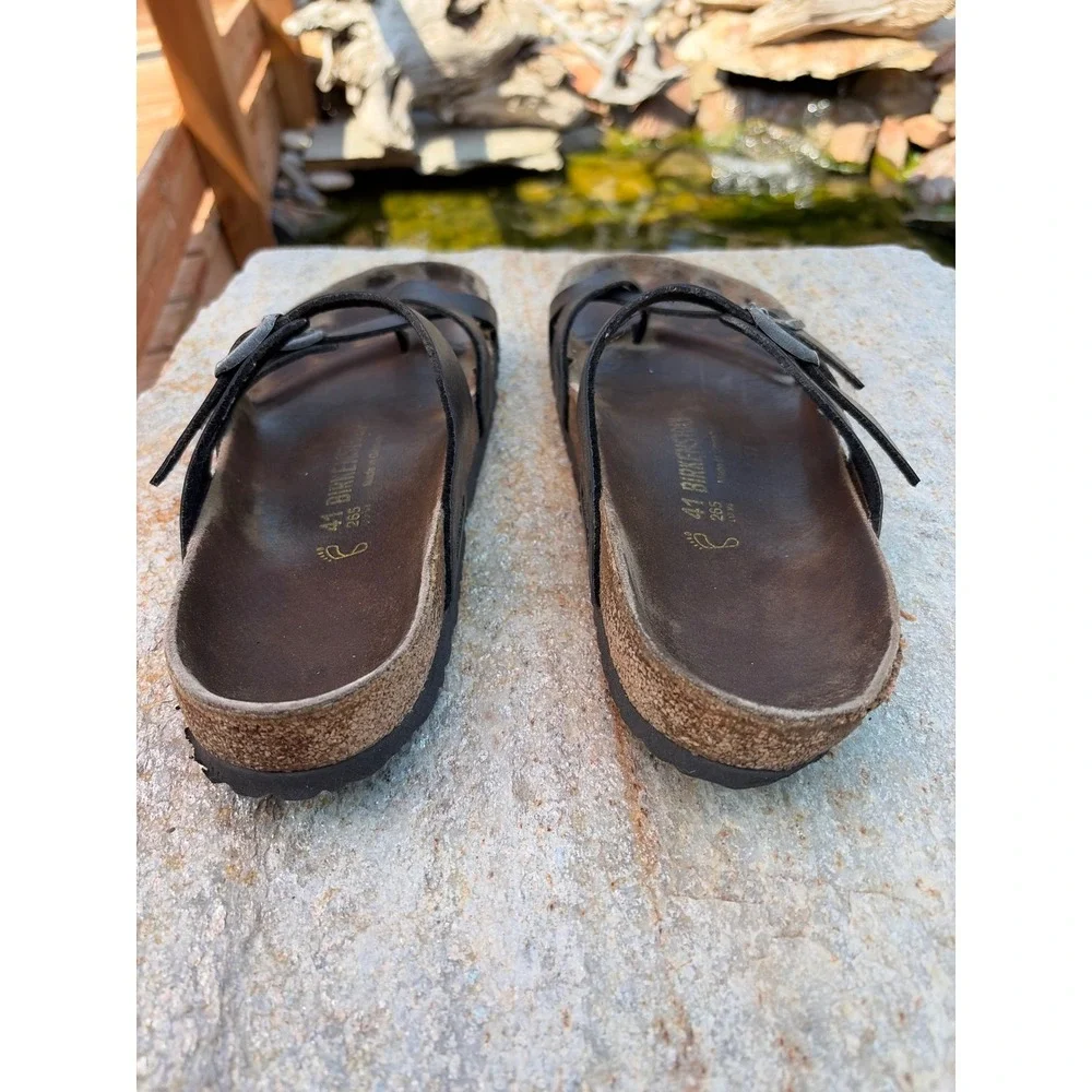 Birkenstock Mayari Black Birko-Flor Toe Loop Sandals Mens 8 L10 M8 EU 41